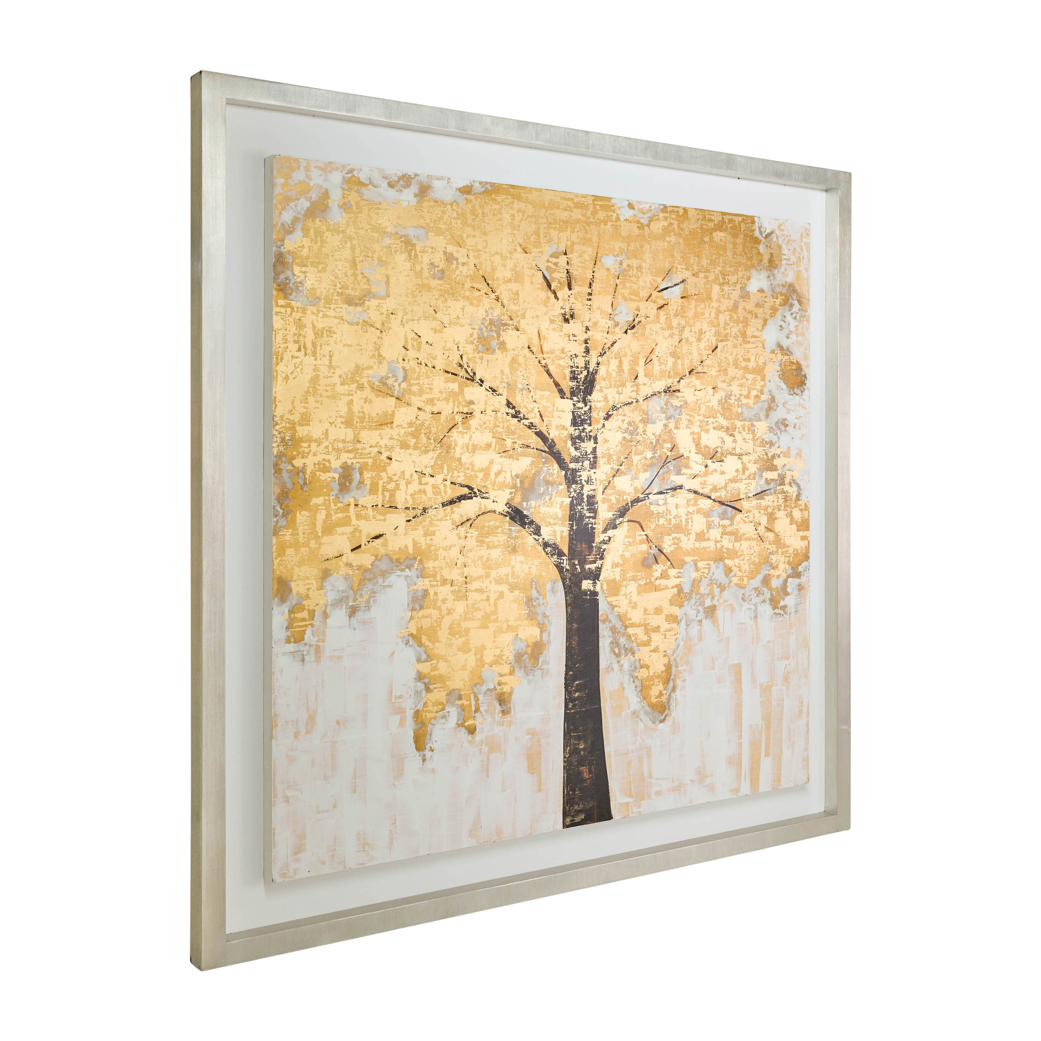 Sagebrook - 71"x71" Hand Painted Autumn Gold Leaf Tree