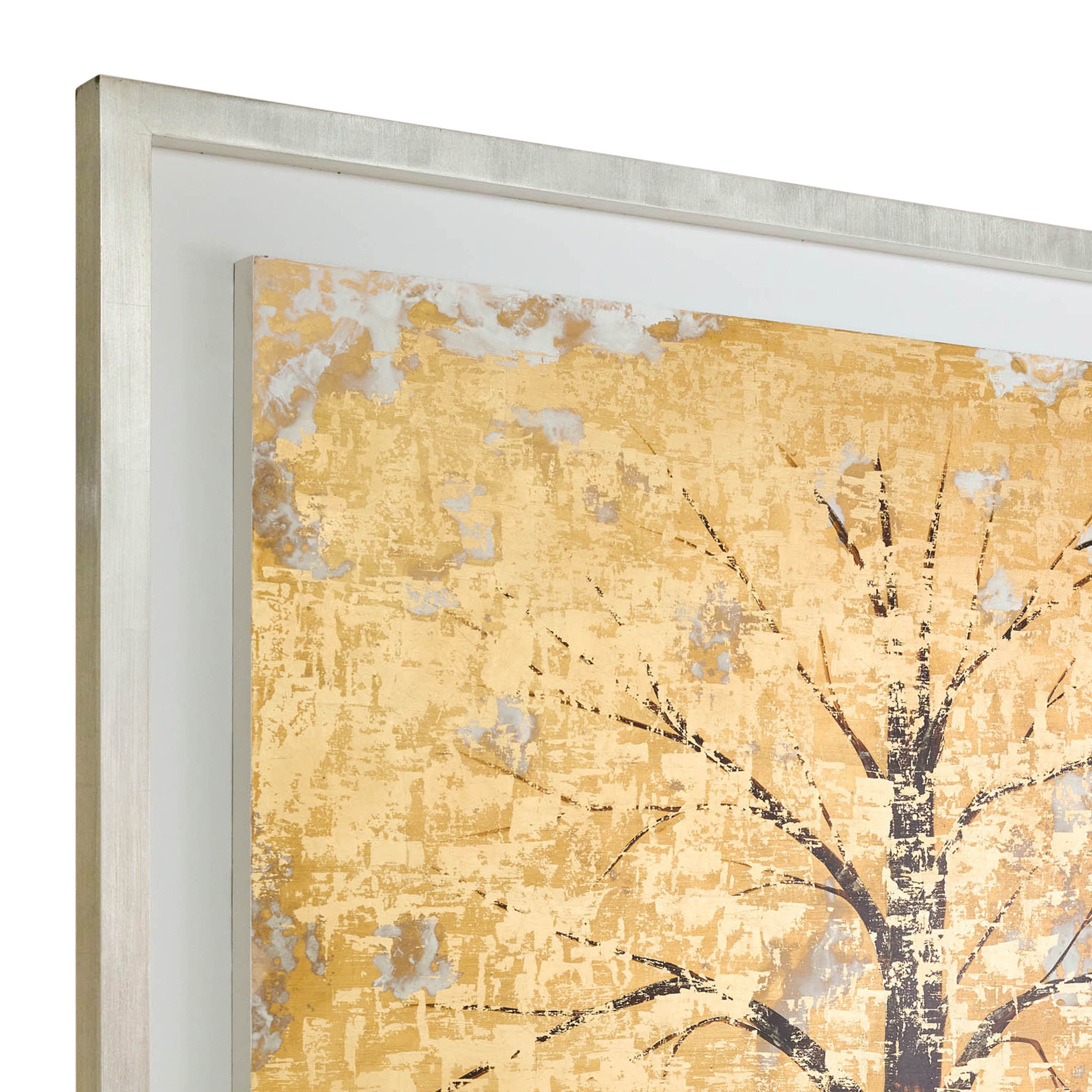 Sagebrook - 71"x71" Hand Painted Autumn Gold Leaf Tree