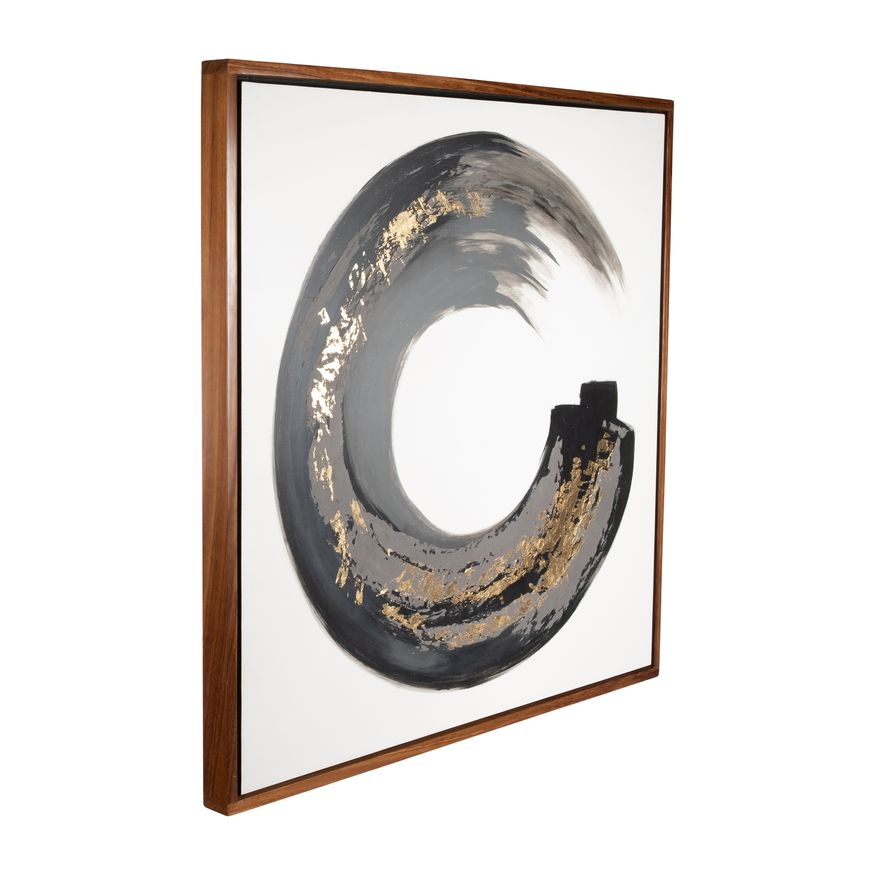 Sagebrook - Hand Painted Letter O Frames (Set Of 2) in Black/Gold