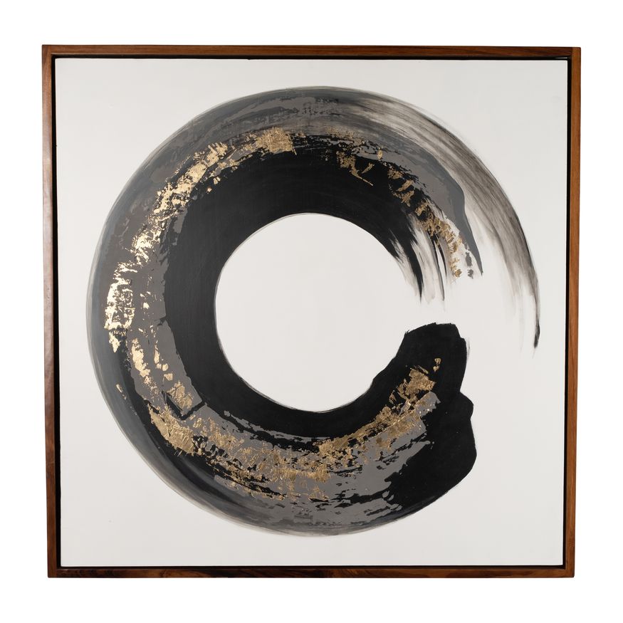 Sagebrook - Hand Painted Letter O Frames (Set Of 2) in Black/Gold