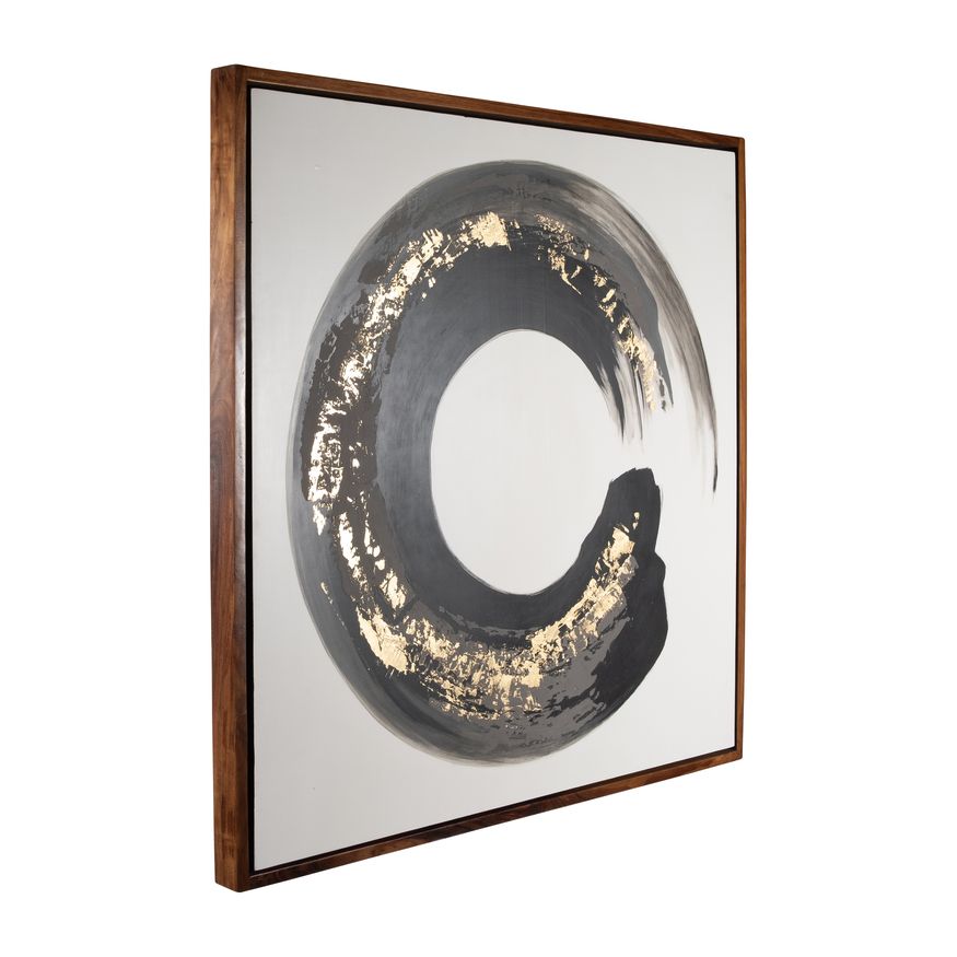 Sagebrook - Hand Painted Letter O Frames (Set Of 2) in Black/Gold