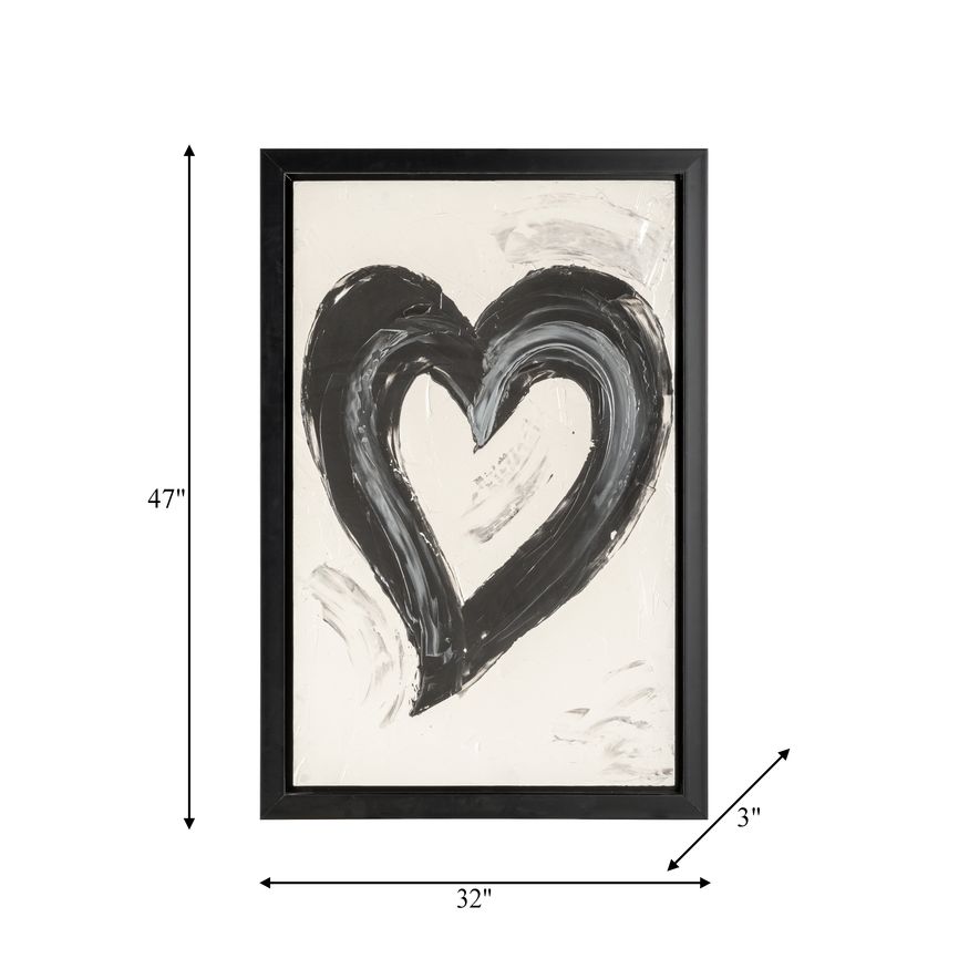 Sagebrook - Hand Painted Black Heart