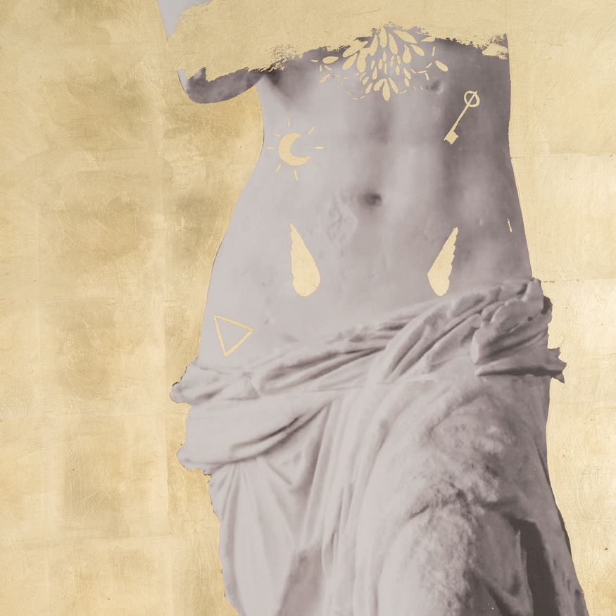 Sagebrook - Hand Painted Venus In Gold in White