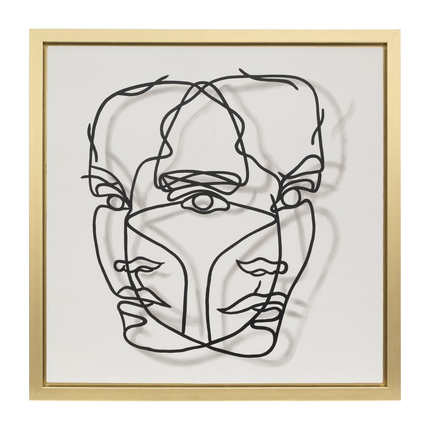 Sagebrook Gold Frame Hand Painted Face Illusion