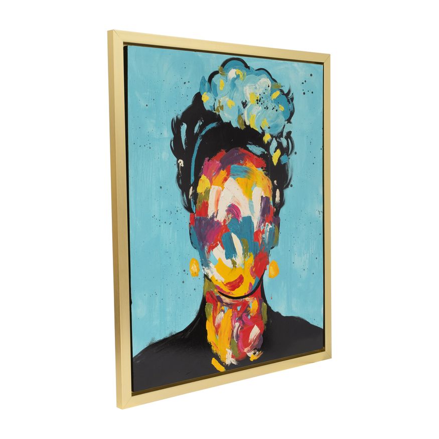 Sagebrook - Hand Painted Colorful Frida in Multi