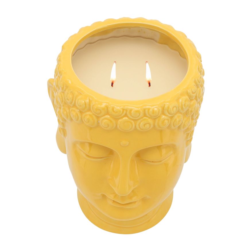 Sagebrook - 8.5" 40 Oz Buddha Citronella Candles (Set of 3) in Multi