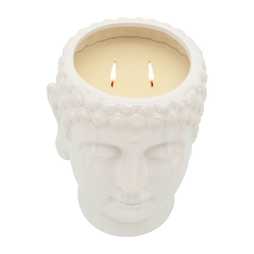 Sagebrook - 8.5" 40 Oz Buddha Citronella Candles (Set of 3) in Multi