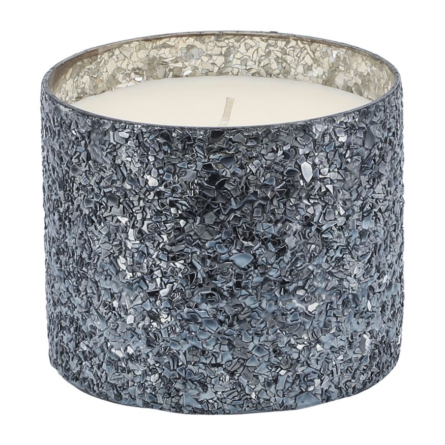 Sagebrook 5" 26 Oz Spiced Pear Crackled Glass Candle