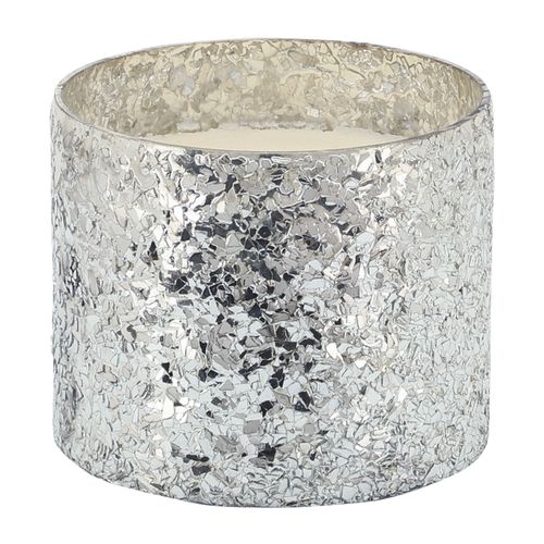 Sagebrook 5" 26 Oz Spiced Pear Crackled Glass Candle