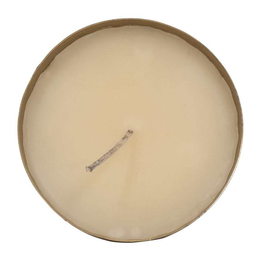 Sagebrook - 5" 13 Oz Vanilla Brass Bowl Candle in Gold