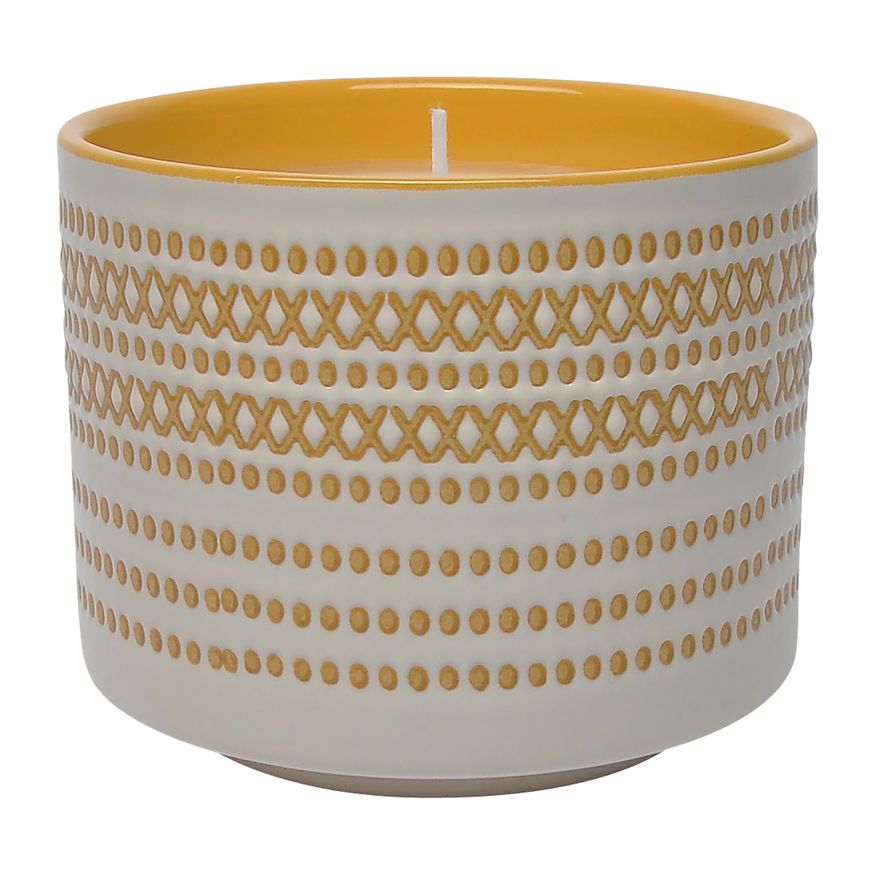 Sagebrook 5" 15 Oz X Dots Citro Candle