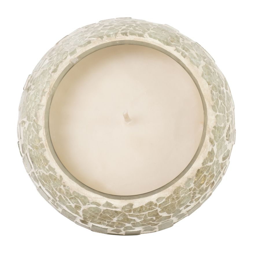 Sagebrook 5" 16 Oz Sugar Berry Mosaic Candle - Silver