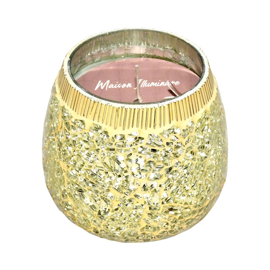 Sagebrook 4" 11 Oz Santal Vanilla Mosaic Candle