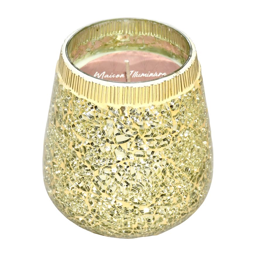 Sagebrook 4" 11 Oz Santal Vanilla Mosaic Candle