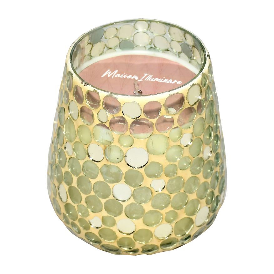 Sagebrook 4" 11 Oz Santal Vanilla Mosaic Candle