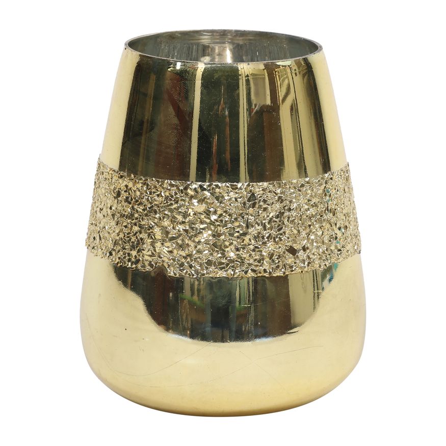 Sagebrook 6" 26 Oz Forest Glitter Band Candle