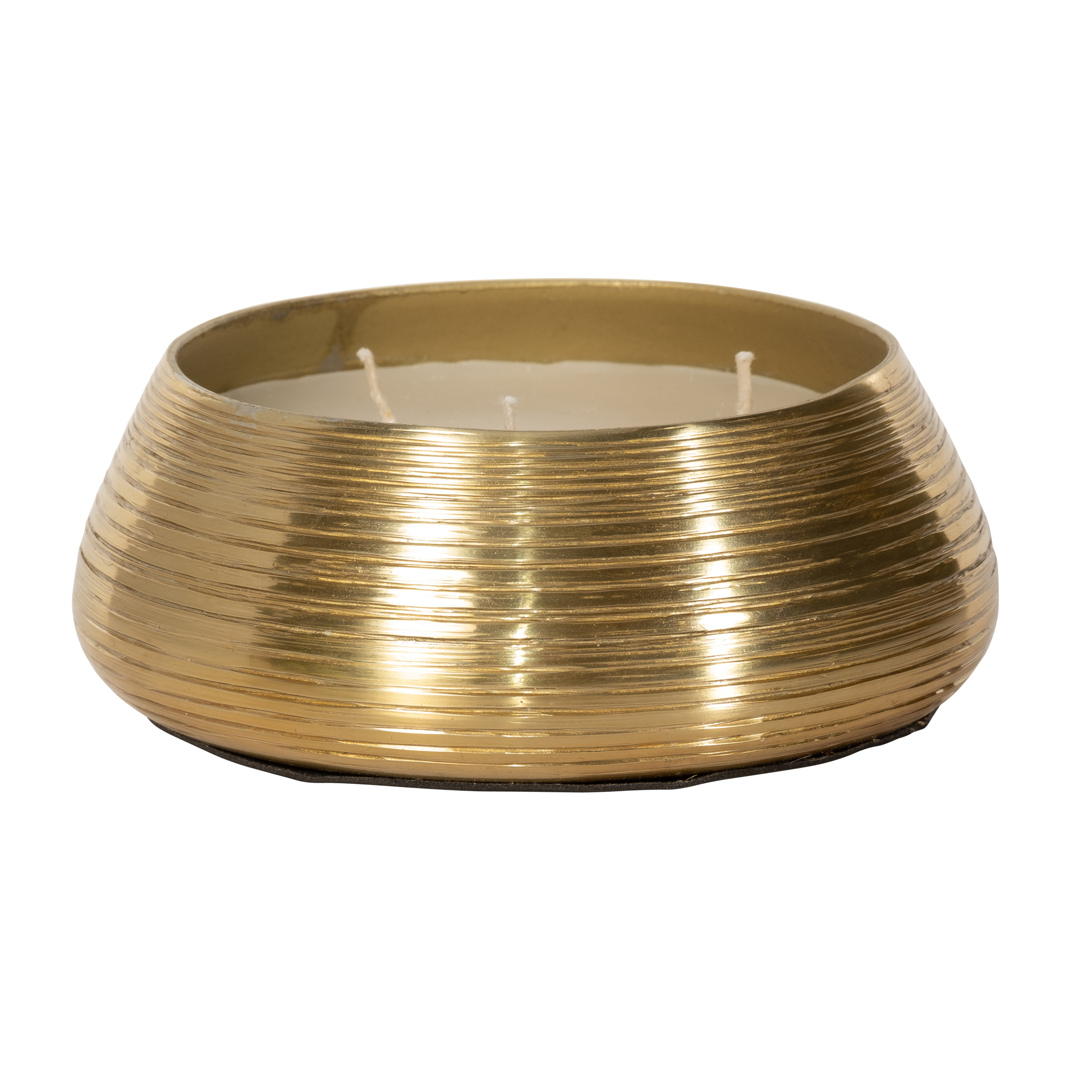 Sagebrook - 6" 15 Oz Santal Vanilla Etched Metal Candle in Gold