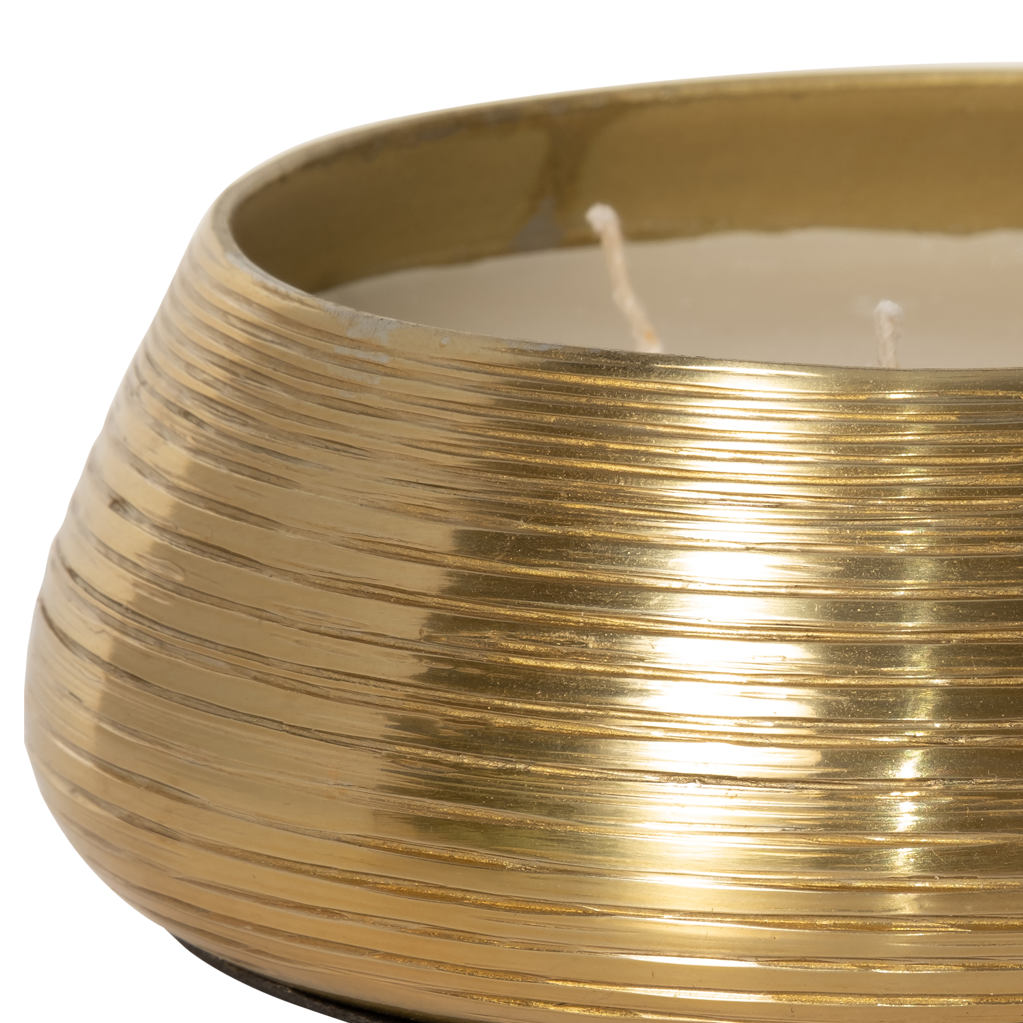 Sagebrook - 6" 15 Oz Santal Vanilla Etched Metal Candle in Gold