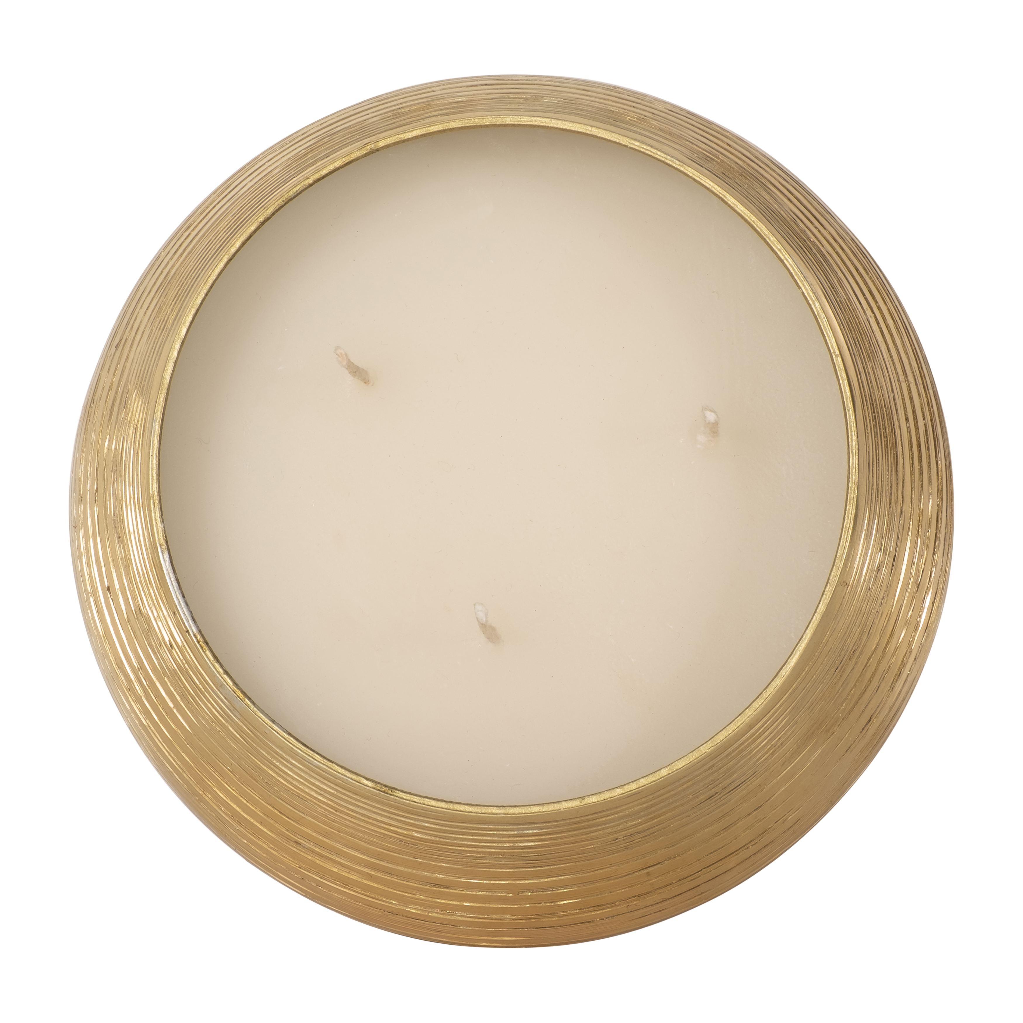 Sagebrook - 6" 15 Oz Santal Vanilla Etched Metal Candle in Gold