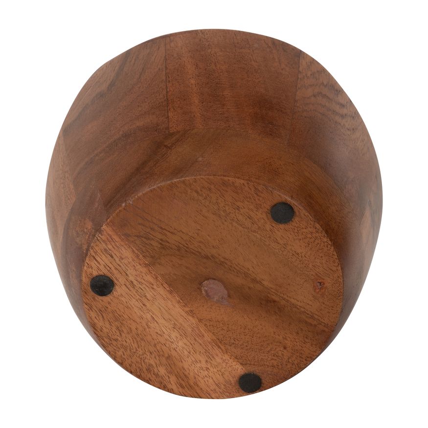 Sagebrook - 6" 17 Oz Vanilla Curvy Wood Bowl Candle in Natural