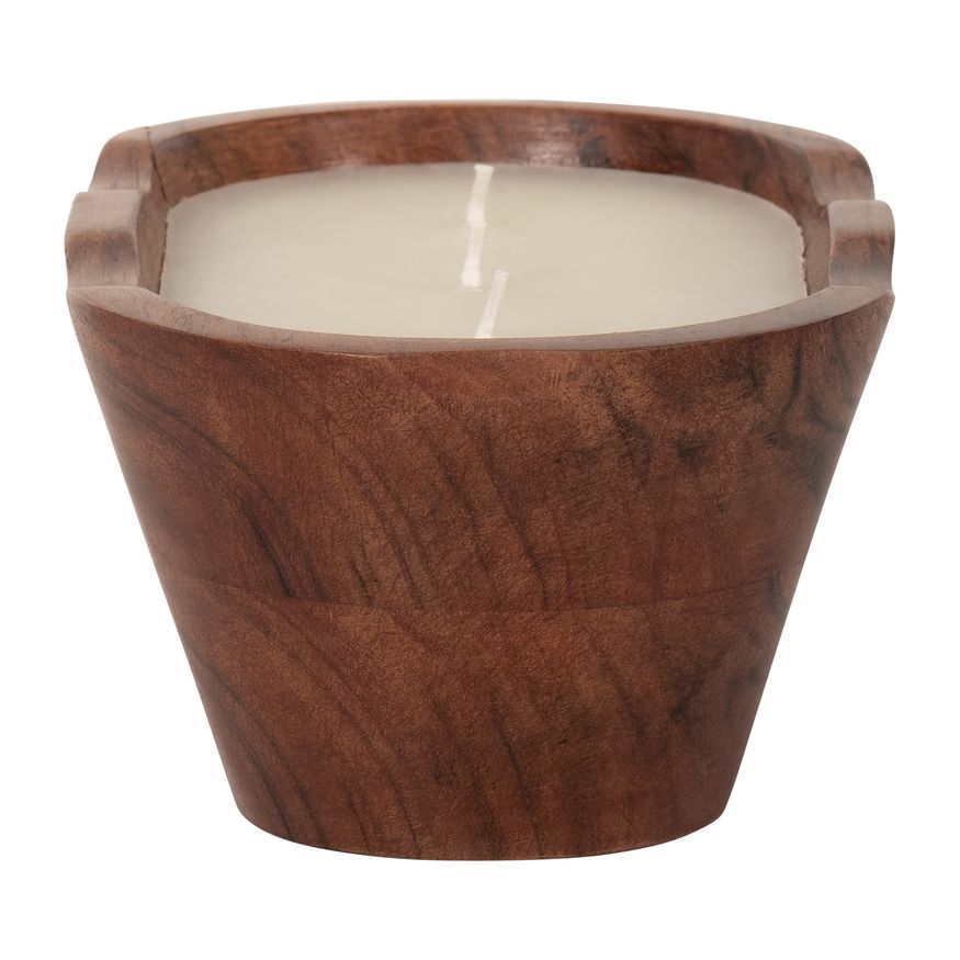 Sagebrook 8" 16 Oz Vanilla Oval Bowl Candle - Natural