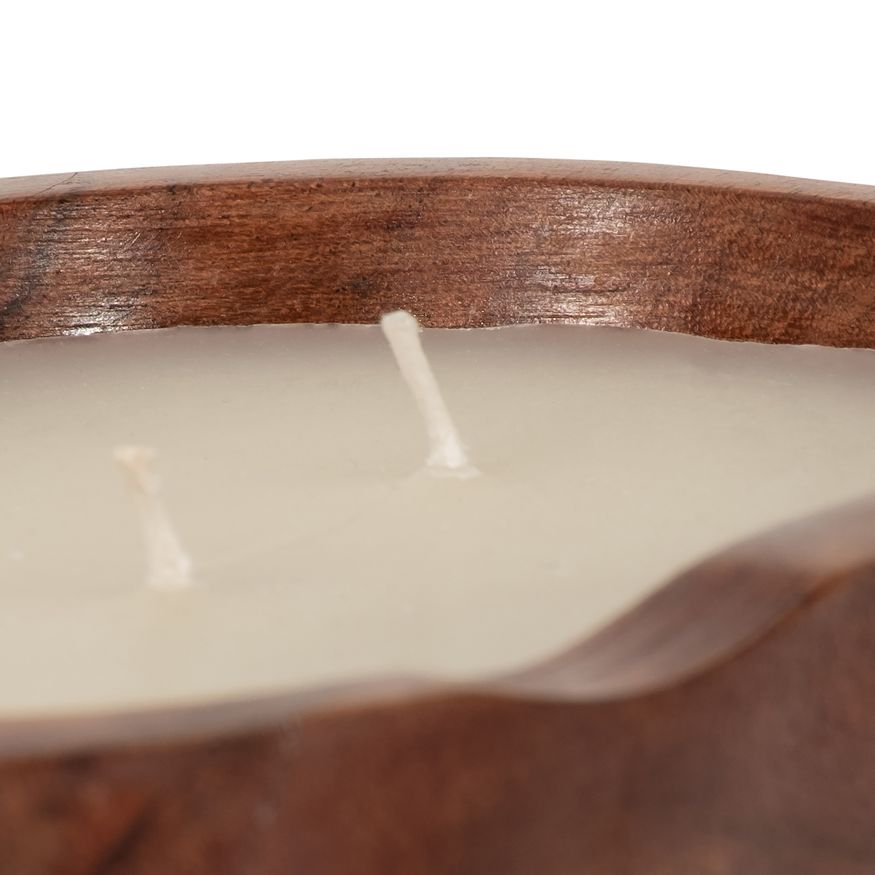 Sagebrook 8" 16 Oz Vanilla Oval Bowl Candle - Natural