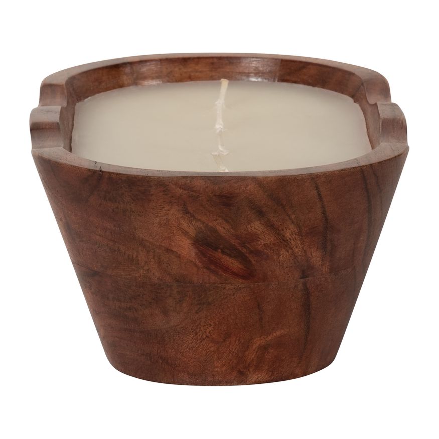 Sagebrook 9" 19 Oz Vanilla Oval Bowl Candle - Natural