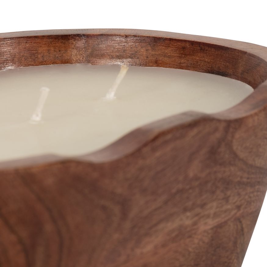 Sagebrook 9" 19 Oz Vanilla Oval Bowl Candle - Natural