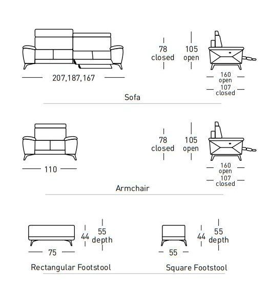 Satis Glide Sofa 207