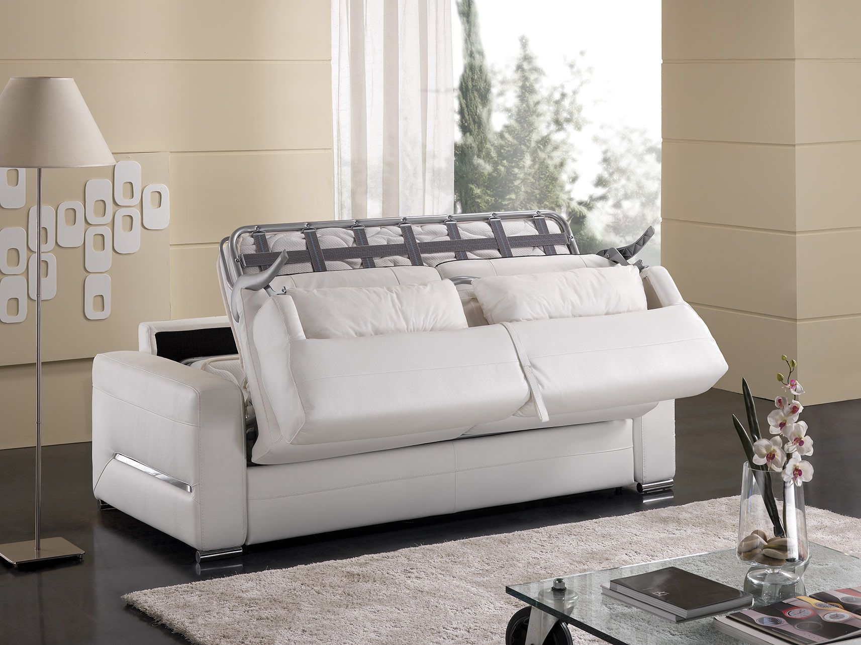 Satis Clio Sofa Bed Mattress 140, Cat. B, Leather