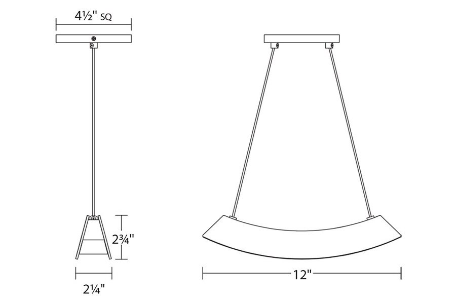 Sonneman Kabu LED Pendant - Bright Satin Aluminum, Small