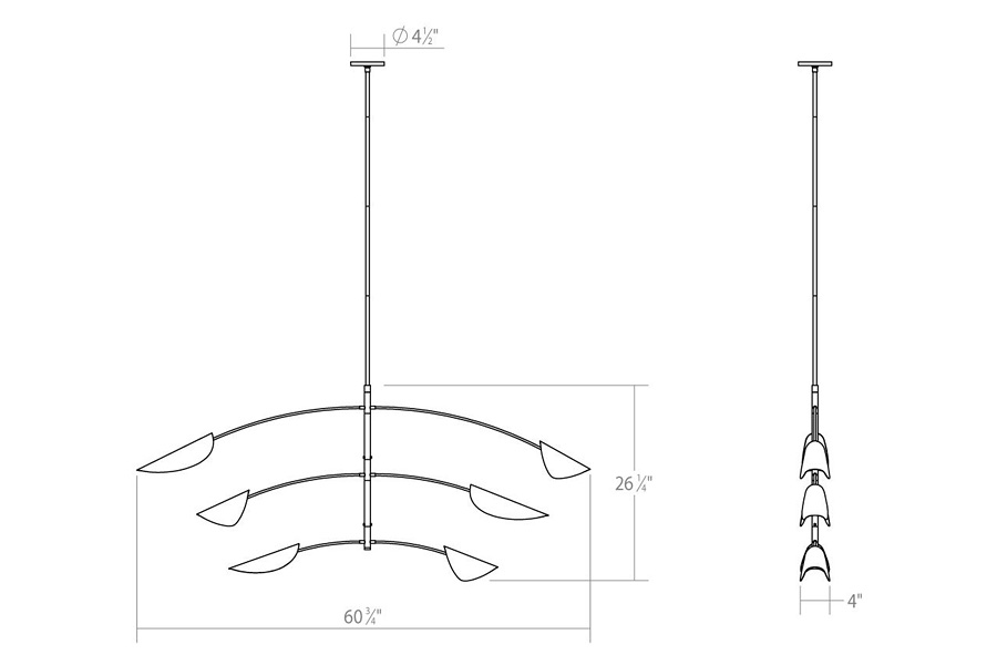 Sonneman Movile LED Chandelier - Satin White