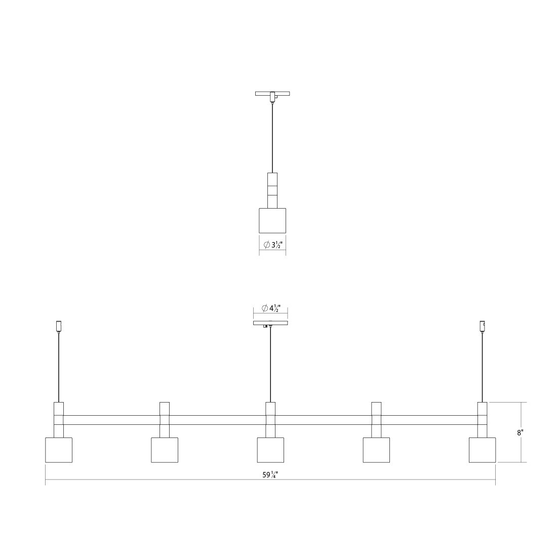 Sonneman Systema Staccato Linear Pendant - Drum