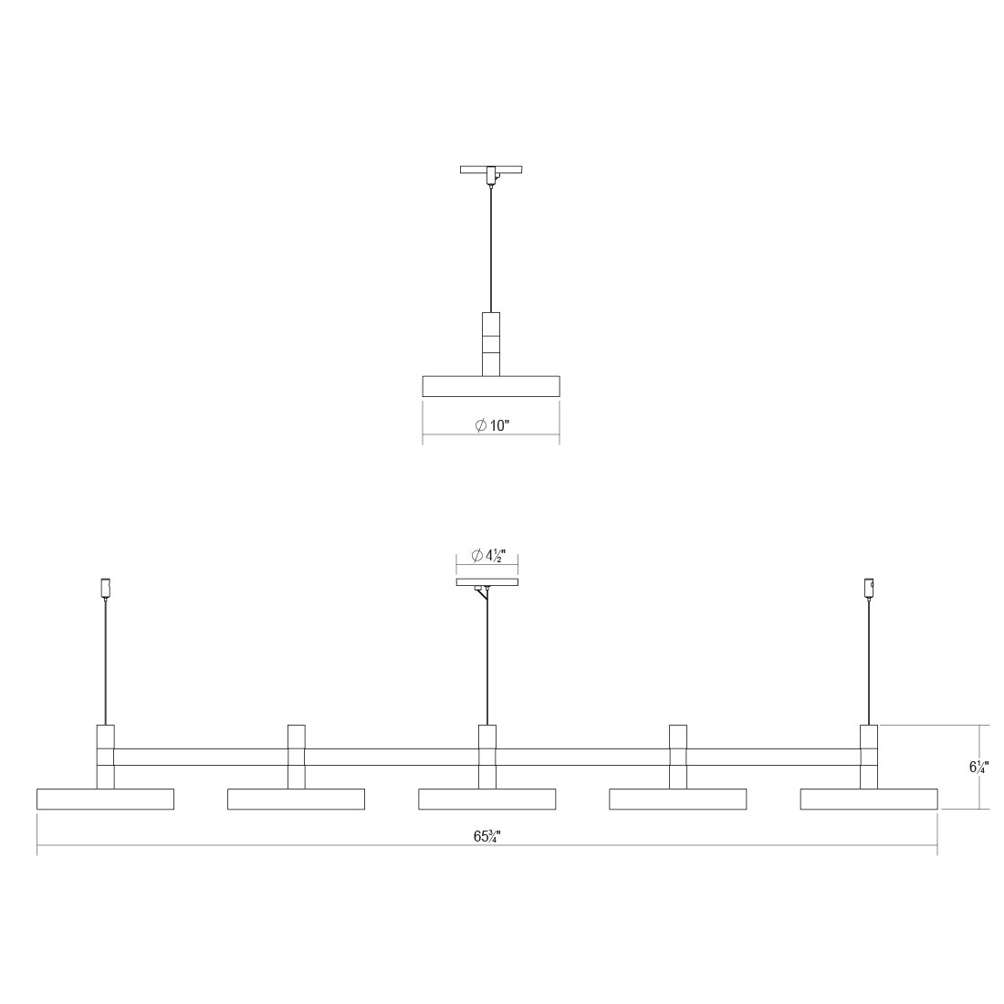 Sonneman Systema Staccato Linear Pendant - Pan