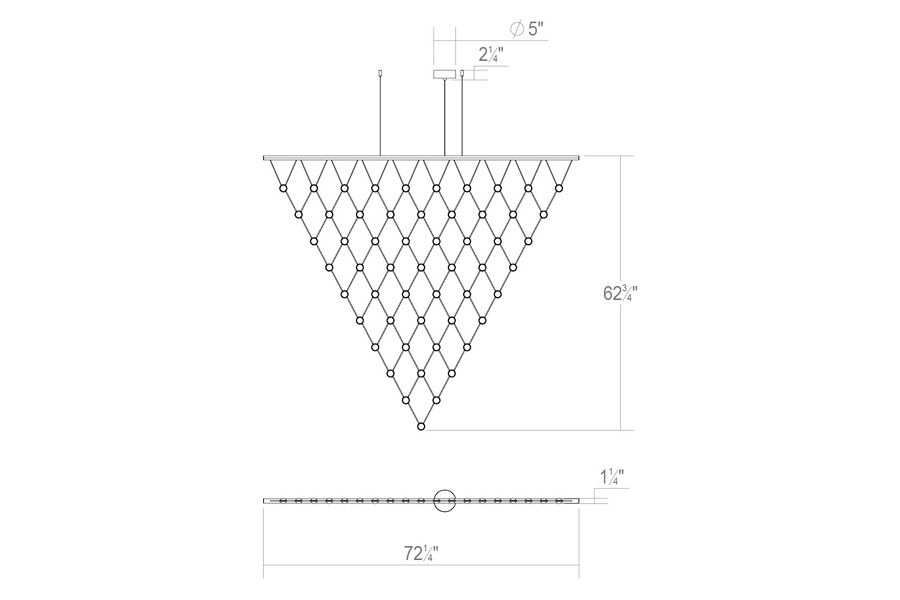 Sonneman - Constellation Galaxy Matrix Vertical LED Chandelier