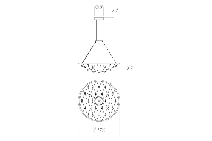 Sonneman Constellation Galaxy Matrix Horizontal Round Chandelier - 36"