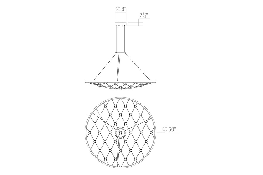 Sonneman Constellation Galaxy Matrix Horizontal Round Chandelier - 48"