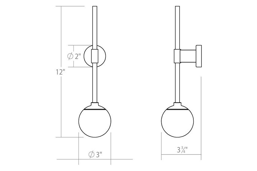 Sonneman Sabon Sconce - Satin Nickel, Single