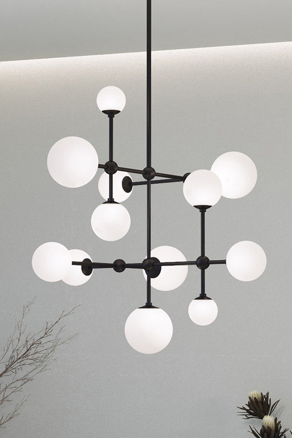 Sonneman Sabon Chandelier - Satin Black