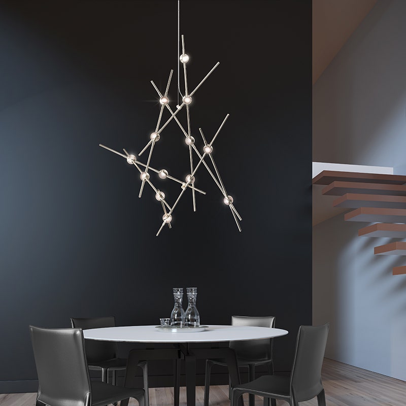 Sonneman - Constellation Galaxy Matrix Horizontal Round Chandelier 2700K