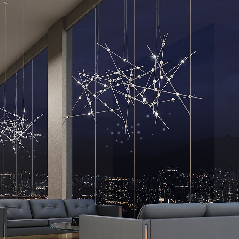 Sonneman - Constellation Galaxy Matrix Horizontal Round Chandelier 2700K