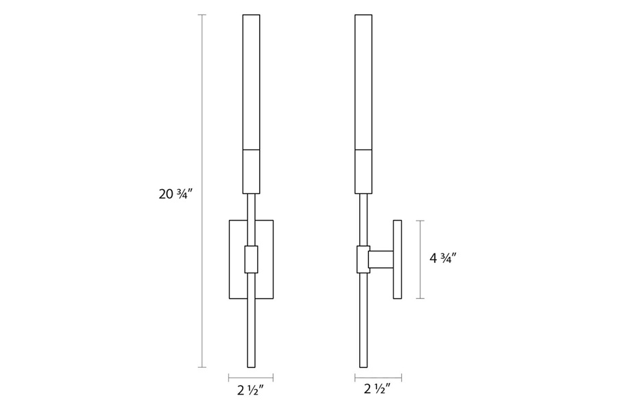 Sonneman - Champagne Wands Sconce