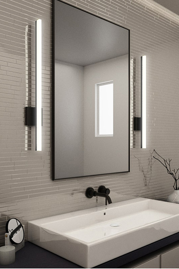 Sonneman Stiletto Dimmable LED Sconce/Bath Bar - Satin White, 32"