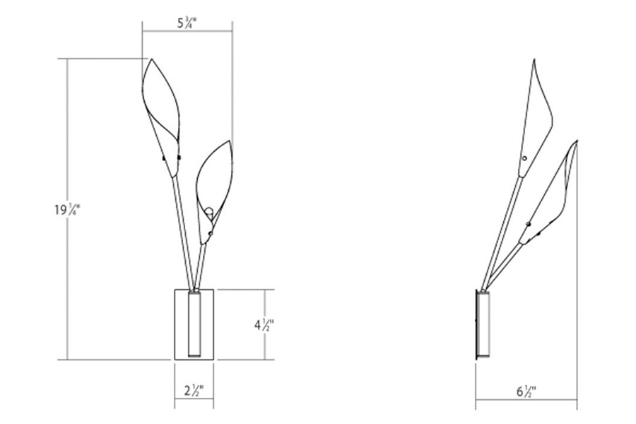 Sonneman Calla LED Sconce - Satin White