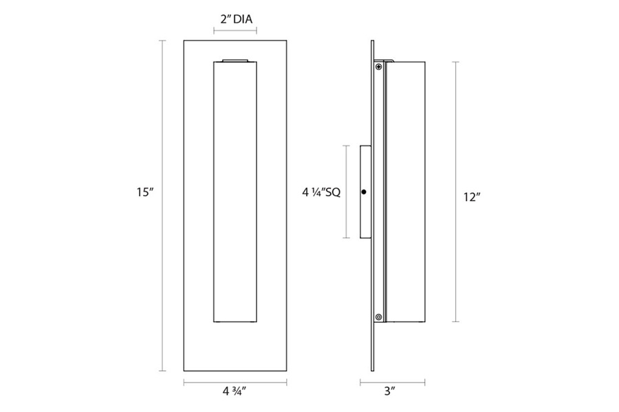 Sonneman - Tubo Slim LED Panel Sconce