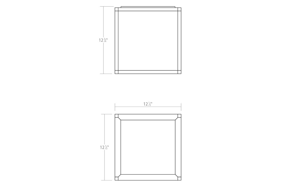 Sonneman Cubix LED Surface Mount - 1-Light Tall