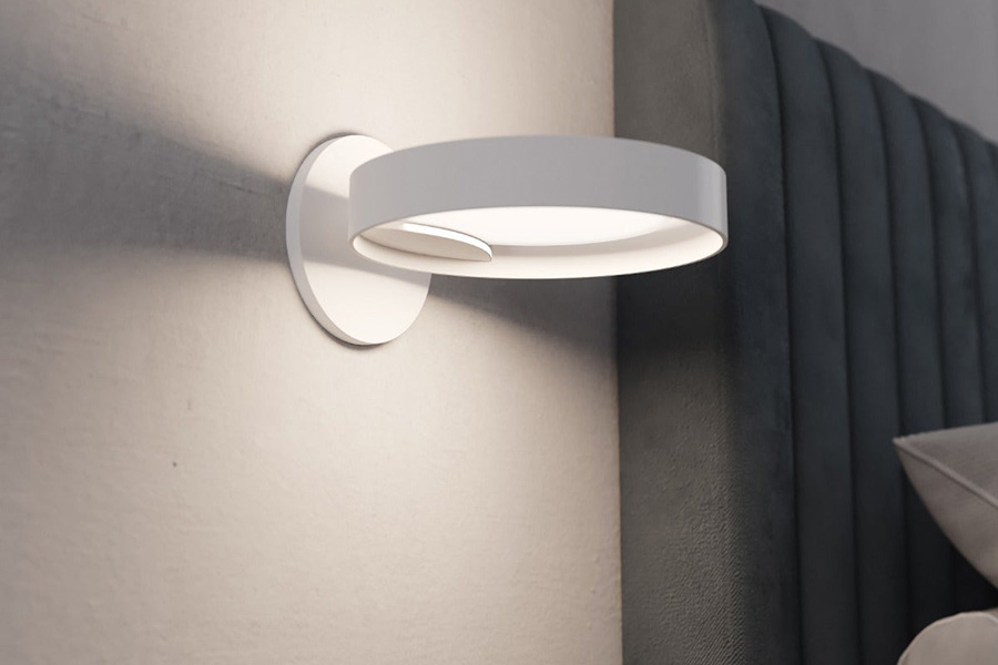 Sonneman Light Guide Ring LED Sconce - Satin White with White Interior, Single