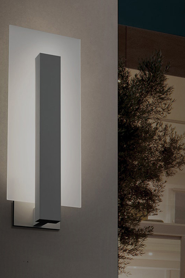 Sonneman Midtown LED Sconce - Textured White, Tall