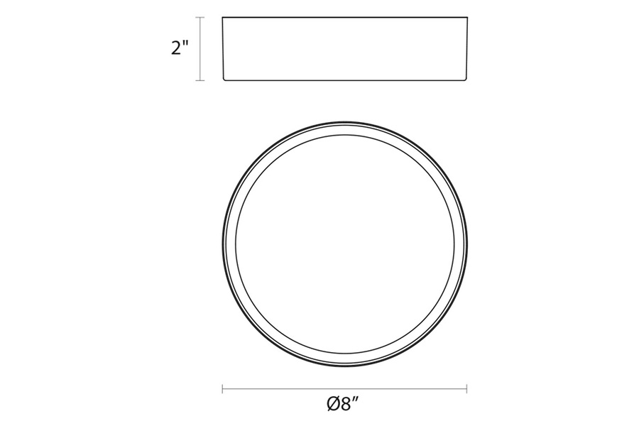 Sonneman Pi LED Surface Mount - Black Bronze, 8", 3000K