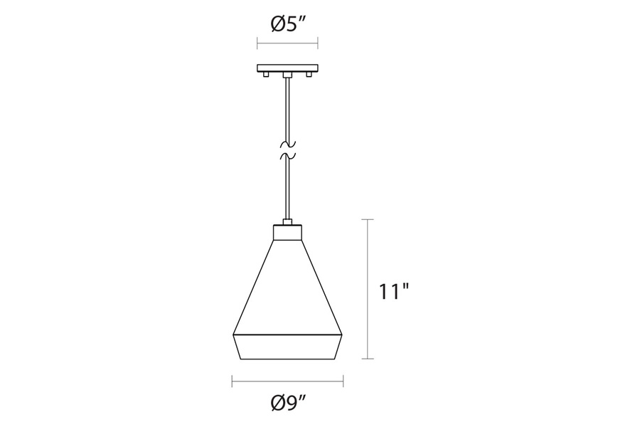 Sonneman Koma Taisho Pendant - Bright Satin Aluminum, E26